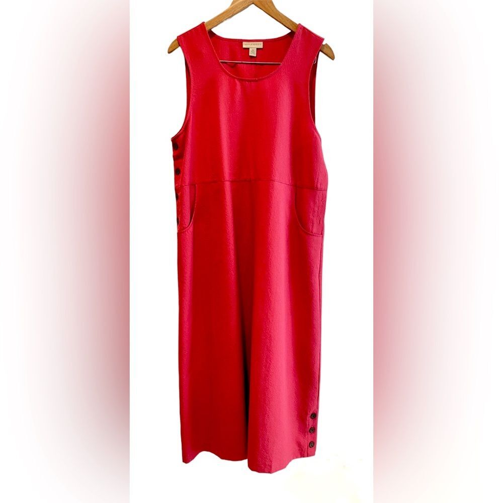 Appleseed’s Sleeveless Tank Maxi Dress Retro Coral Red Pink Size Medium